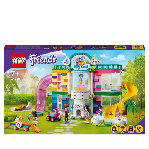 LEGO&reg; 41718 Friends Tiertagesst&auml;tte, Heartlake City Spielset mit Tier-Figuren und 3 Mini-Puppen, Spielzeug f&uuml;r M&auml;dchen und Jungen ab 7 Jahre
