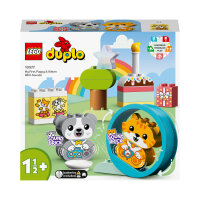 LEGO® 10977 DUPLO Mein erstes Hündchen & Kätzchen - mit Ton, Spielzeug-Set mit Tieren zum Bauen, Steine für Kleinkinder ab 1,5 Jahren