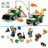LEGO® 60353 City Tierrettungsmissionen, interaktives digitales Abenteurspielset mit Pickup, 3 Minifiguren und Tierfiguren, Spielzeug ab 6 Jahre