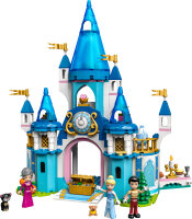 LEGO® 43206 Disney Princess Cinderellas Schloss Spielzeug zum Bauen mit 3 Mini-Puppen, Puppenhaus inkl. Prinzessin Cinderella