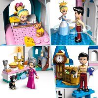 LEGO&reg; 43206 Disney Princess Cinderellas Schloss Spielzeug zum Bauen mit 3 Mini-Puppen, Puppenhaus inkl. Prinzessin Cinderella
