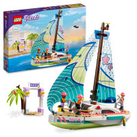 LEGO® 41716 Friends Stephanies Segelabenteuer Spielzeug-Segelboot mit 3 Mini-Puppen, Geschenk für Kinder ab 7 Jahren