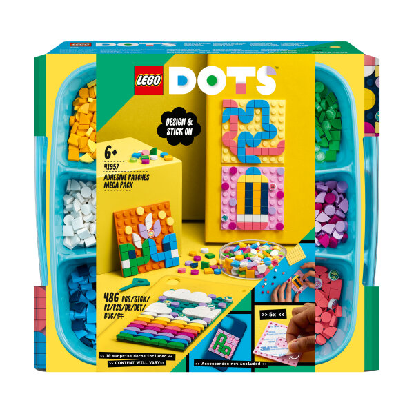 LEGO&reg; 41957 DOTS Kreativ-Aufkleber-Set, 5in1 DIY Bastelset f&uuml;r Kinder ab 6 Jahren, zum Basteln von personalisierten Mosaik-Aufklebern