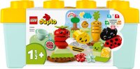LEGO® 10984 DUPLO My First Biogarten Bausteine-Box, Lernspielzeug für Kleinkinder ab 1,5 Jahren, mit Marienkäfer, Hummel, Obst & Gemüse, Stapelspielzeug für Babys