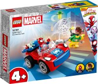 LEGO® 10789 Marvel Spider-Mans Auto und Doc Ock Set, Spidey und seine Super-Freunde, baubares Spielzeug für Jungen und Mädchen ab 4 Jahren, mit im Dunkeln leuchtenden Teilen