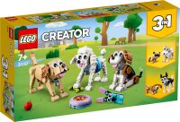 LEGO® 31137 Creator 3in1 Niedliche Hunde Set mit Dackel-, Mops-, Pudel-Tierfiguren und mehr, Spielzeug für Kinder ab 7 Jahren, Geschenk für Hundeliebhaber