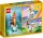 LEGO® 31140 Creator 3in1 Magisches Einhorn Spielzeug, Seepferdchen, Pfau, Regenbogen-Einhorn-Tierfiguren, Geschenk für Mädchen und Jungen, baubares Spielzeug