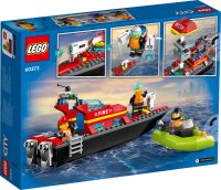 LEGO® 60373 City Feuerwehrboot, Spielzeug, das im Wasser schwimmt, mit Rennboot, 3 Minifiguren und Jetpack, Feuerwehr-Boot-Spielzeug Geschenkidee für Jungen und Mädchen ab 5 Jahren