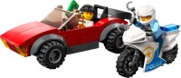 LEGO® 60392 City Polizei Verfolgungsjagd mit Polizei-Motorrad Set, Rennauto-Spielzeug mit Polizisten Minifigur für Kinder ab 5 Jahren