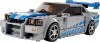 LEGO® 76917 Speed Champions 2 Fast 2 Furious Nissan Skyline GT-R (R34) Rennwagen Spielzeug zum Bauen, 2023 Modell Auto-Bausatz mit Brian OConner Figur