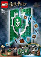 LEGO® 76410 Harry Potter Hausbanner Slytherin Set, Hogwarts Wappen, Schloss Gemeinschaftsraum Spielzeug oder Wanddisplay, Sammel-Reisespielzeug mit Draco Malfoy Minifigur