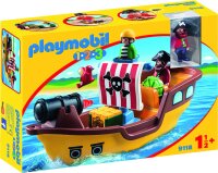 PLAYMOBIL® 1-2-3 Piratenschiff (schwimmt und...