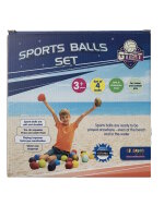 Sport-Balls 4 Bälle im Set farbig Wasser- und Sandfest ca. 10 cm Durchmesser