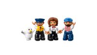 LEGO® 10875 DUPLO Güterzug, „Push & Go“-Lok mit Lichtern und Geräuschen, Funktionssteinen und 2 Kranen, Spielzeug für Kinder ab 2 Jahre